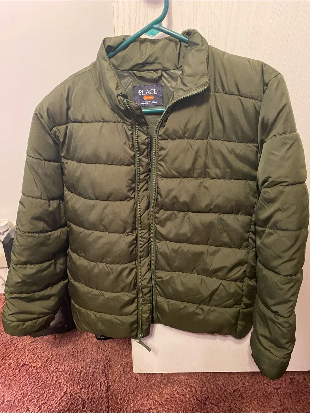The Children's Place Olive Quilted Puffer Jacket